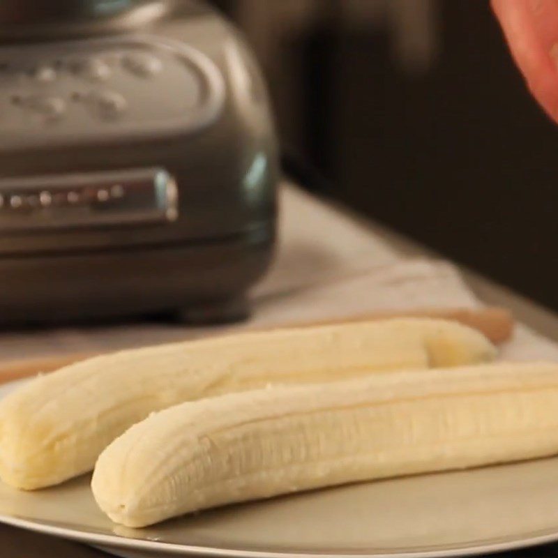 Step 1 Prepare bananas for Banana Avocado Peanut Yogurt Smoothie