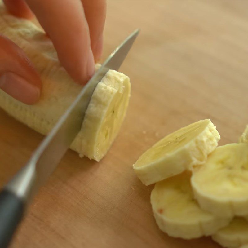 Step 2 Preparing the bananas Caramel Banana Egg Toast Sandwich