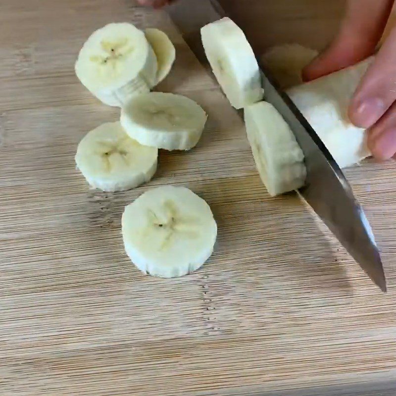 Step 1 Prepare the bananas for Fried Banana Sandwich