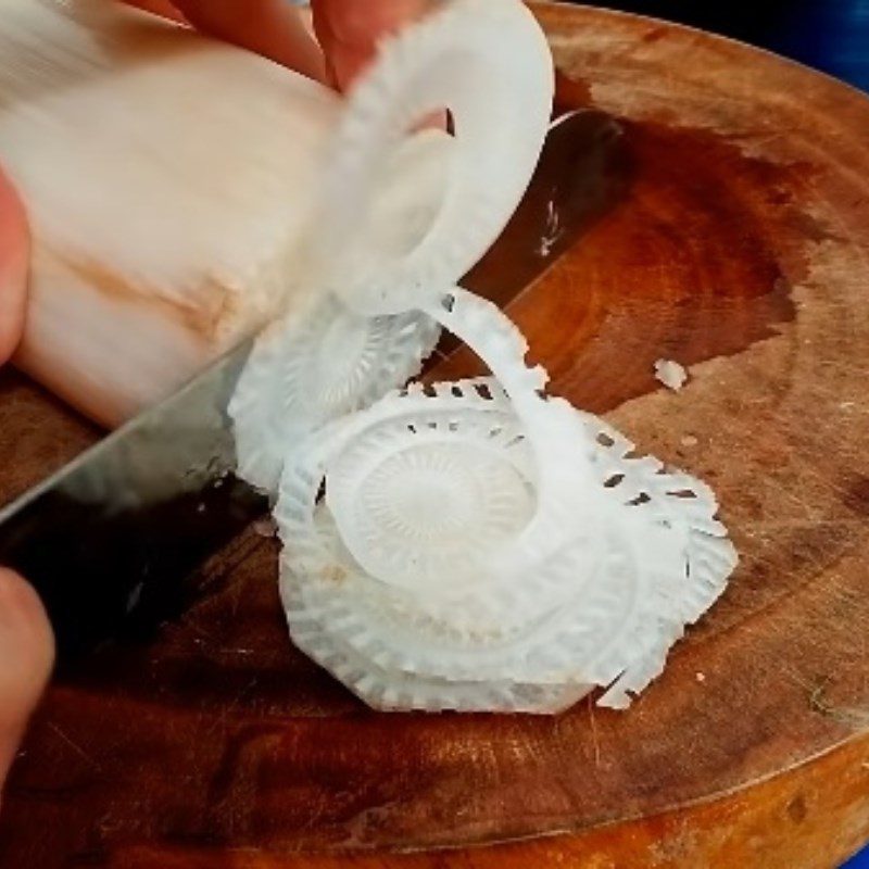 Step 1 Prepare the banana flower Banana Flower Salad