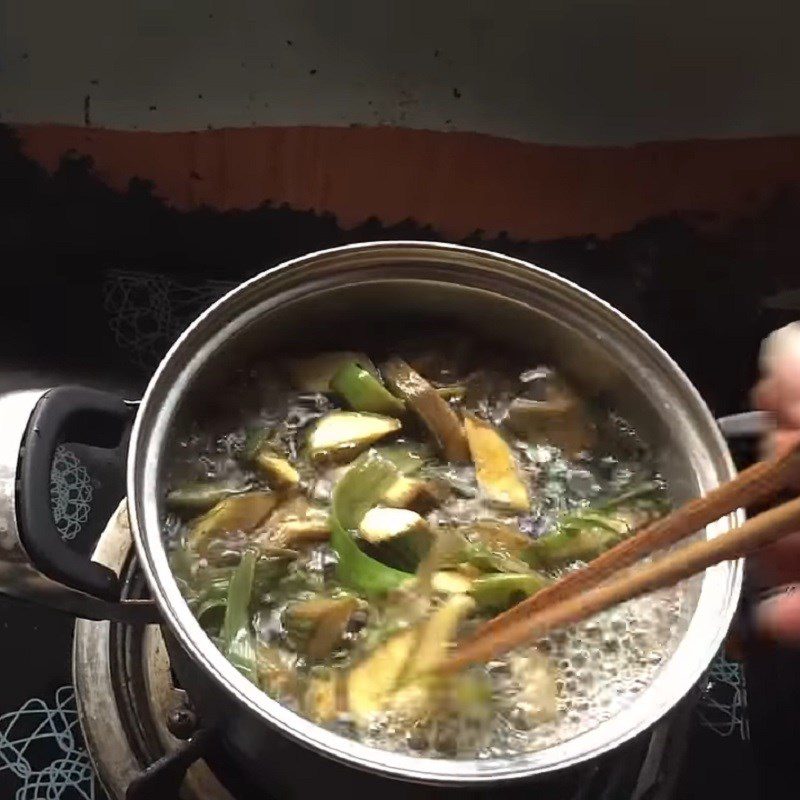 Step 1 Prepare the green bananas Stir-Fried Green Bananas with Garlic