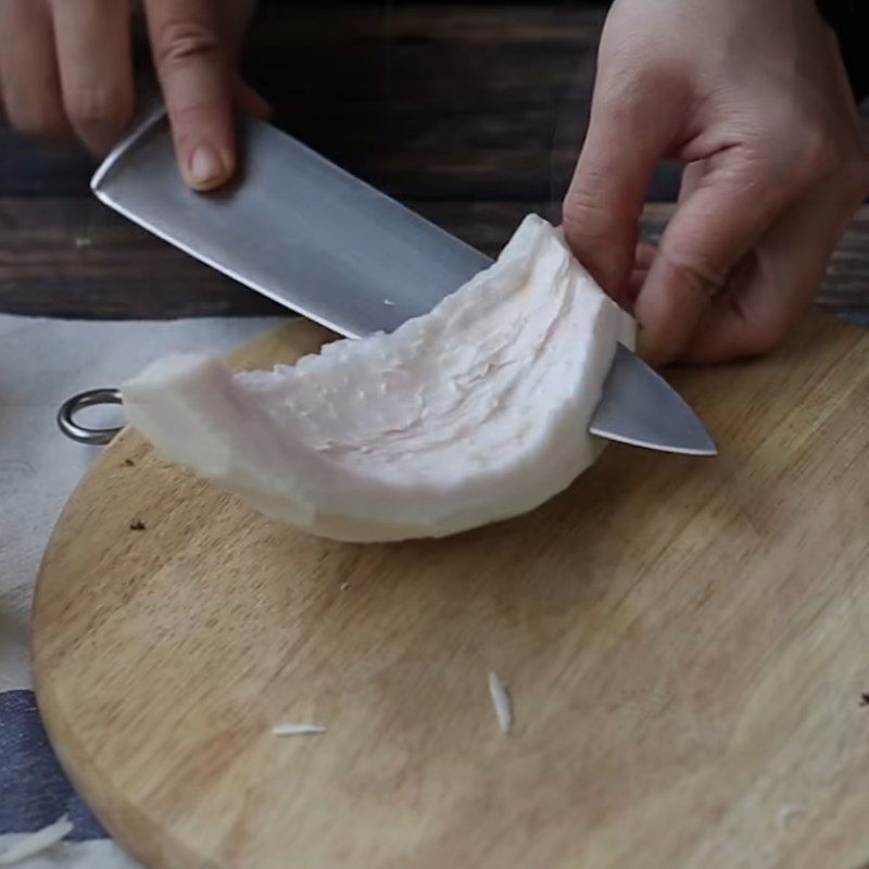 Step 2 Prepare grapefruit peel An Giang grapefruit dessert