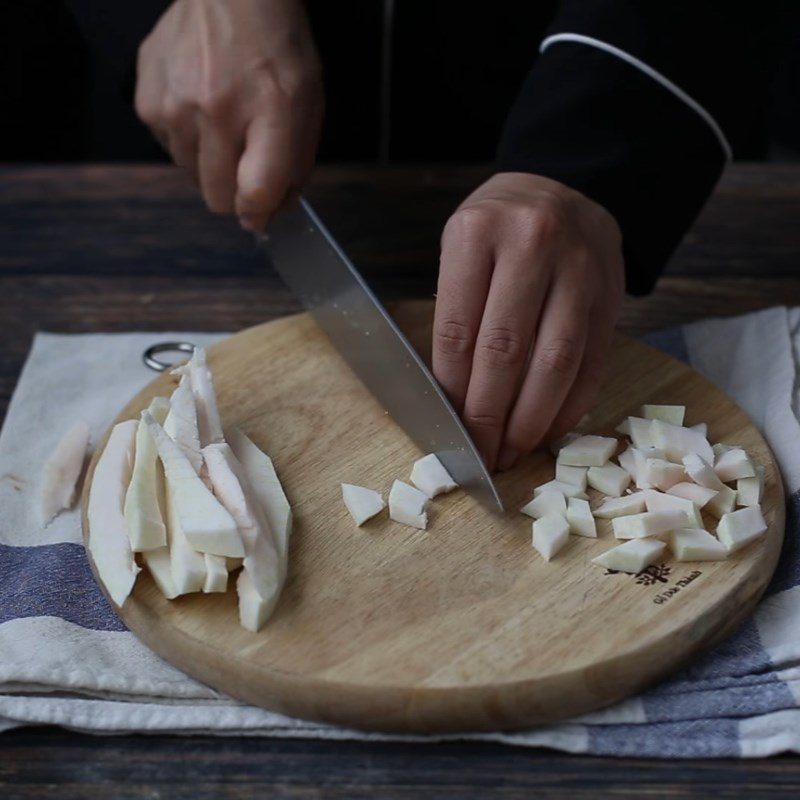 Step 2 Prepare grapefruit peel An Giang grapefruit dessert