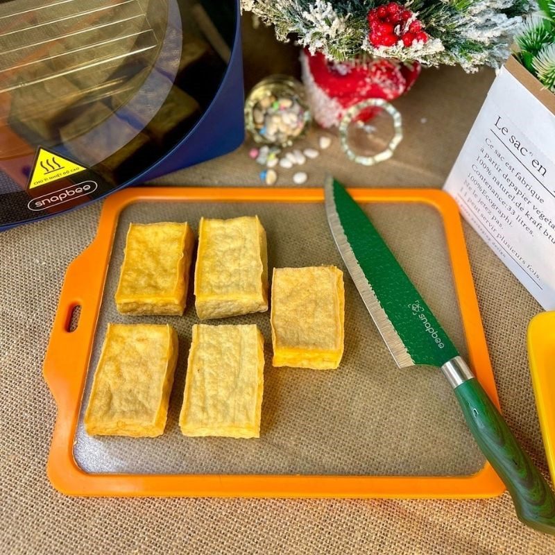 Step 1 Prepare the tofu Crispy fried tofu with shrimp paste