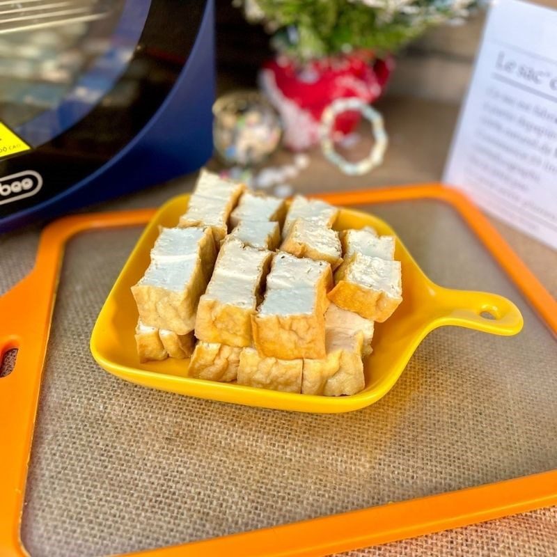 Step 1 Prepare the tofu Crispy fried tofu with shrimp paste