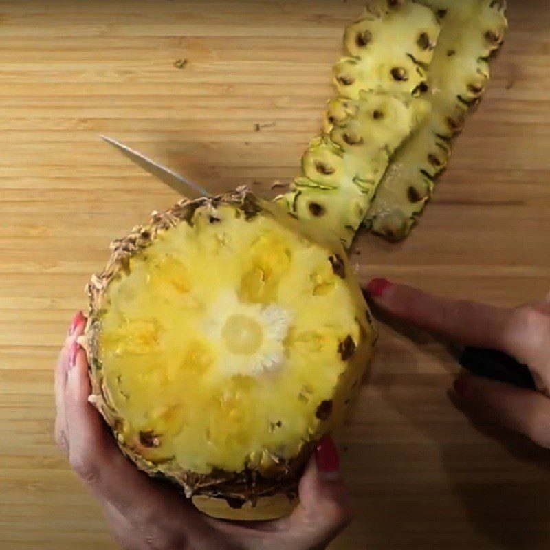 Step 1 Prepare the Pineapple for Pineapple Sponge Cake