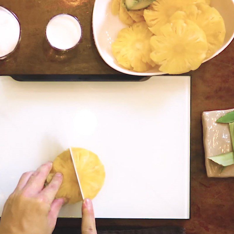 Step 3 Preparing pineapple Pineapple yogurt