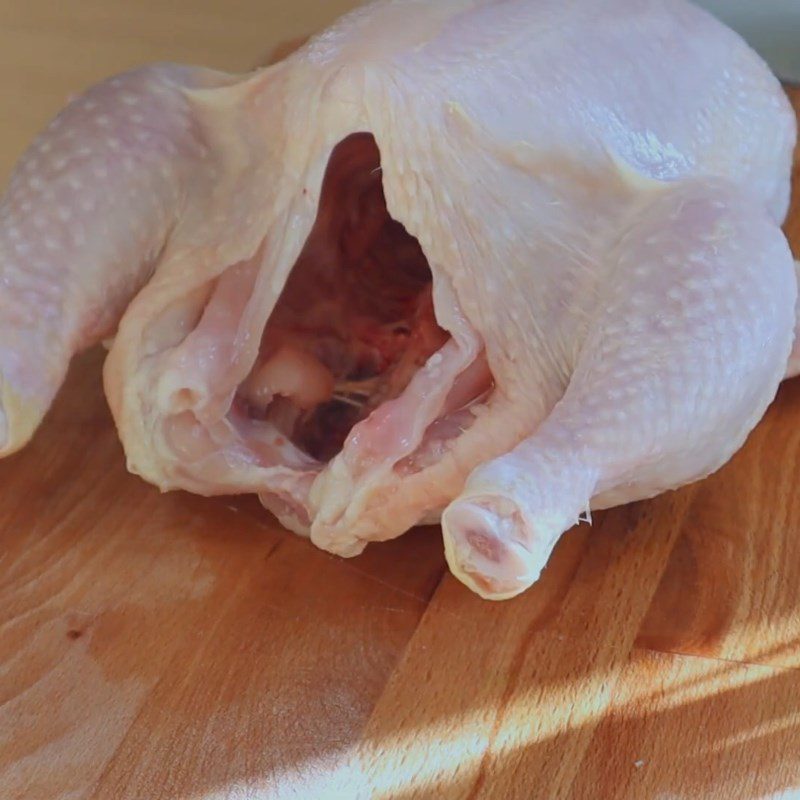 Step 1 Prepare chicken Phan Rang chicken rice