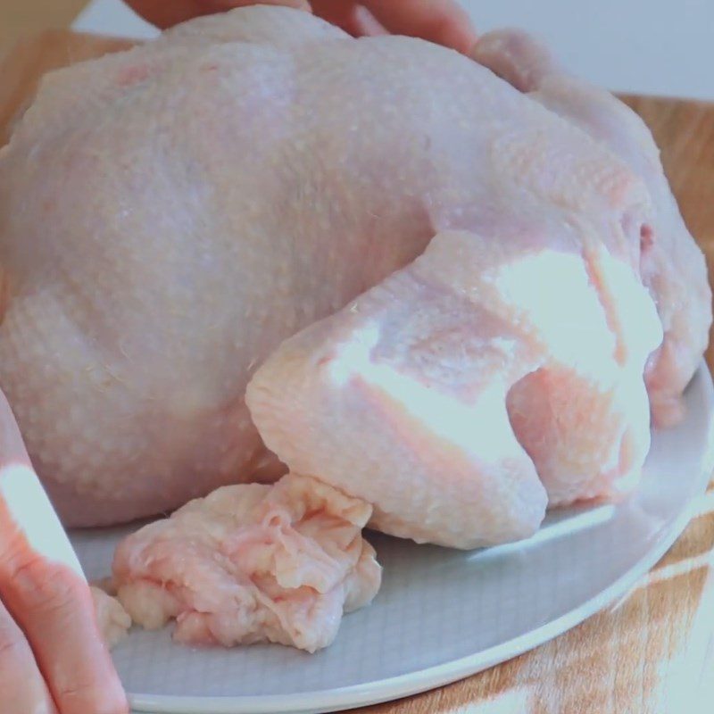 Step 1 Prepare chicken Phan Rang chicken rice