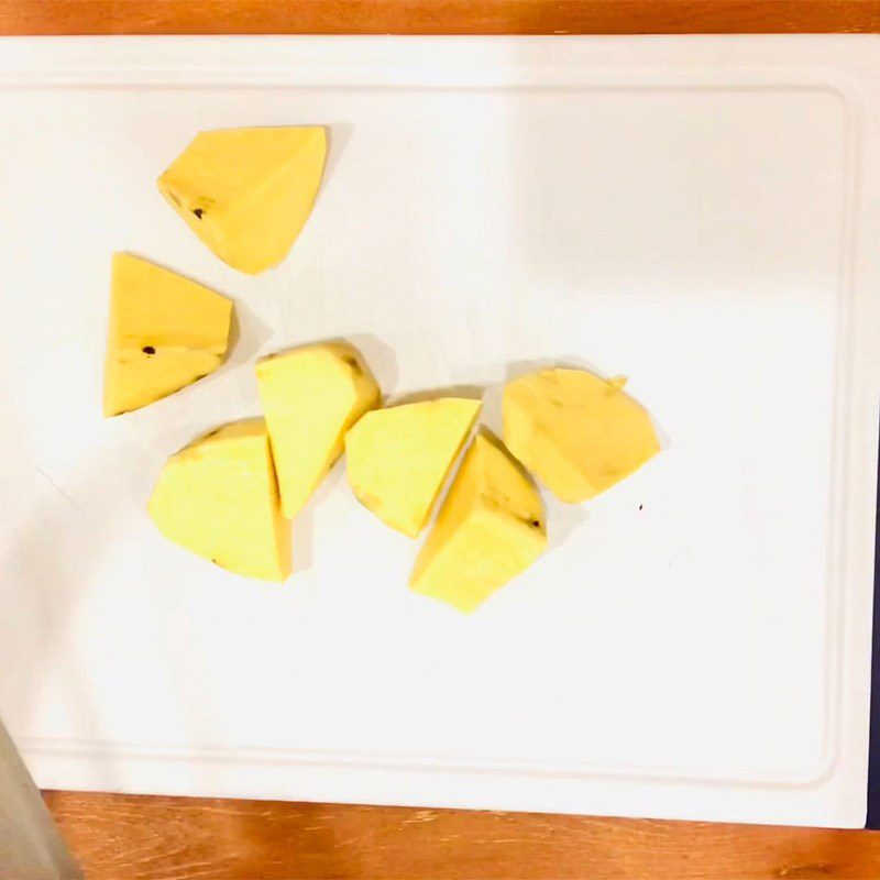 Step 1 Prepare sweet potatoes Chicken curry with coconut milk sweet potatoes