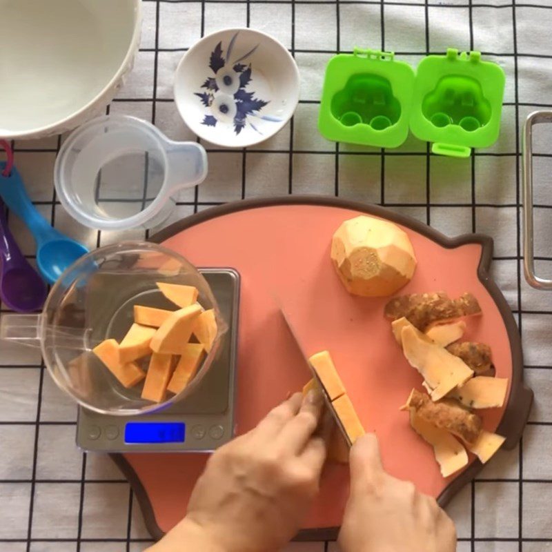 Step 1 Prepare the sweet potato Sweet Potato Tofu for babies