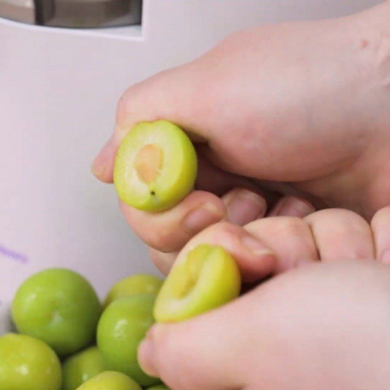 Step 1 Prepare the plums Plum juice from Son La