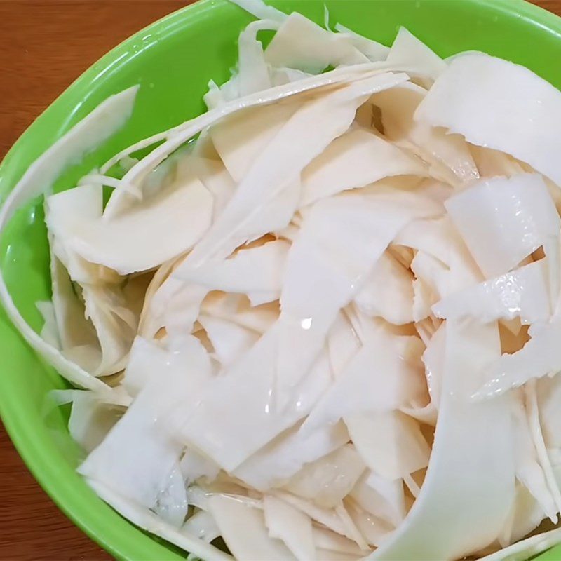 Step 1 Prepare and soak fresh bamboo shoots Sour Bamboo Shoot with Garlic and Chili