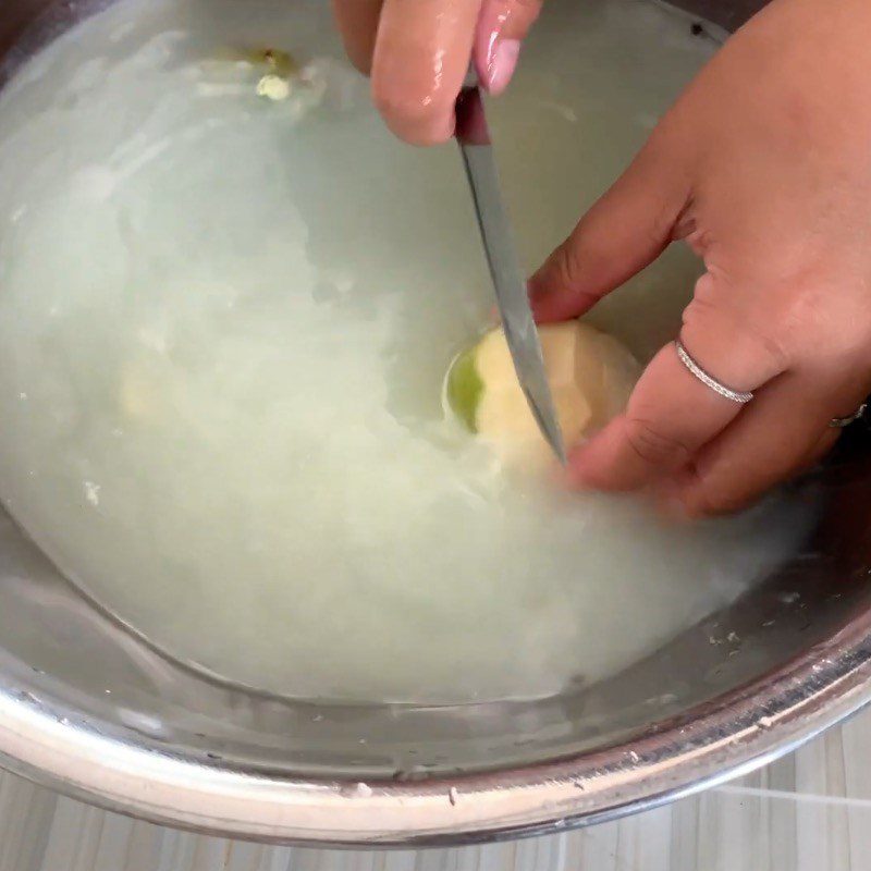 Step 1 Prepare Young Mangosteen Young Mangosteen Salad with Shrimp and Pork