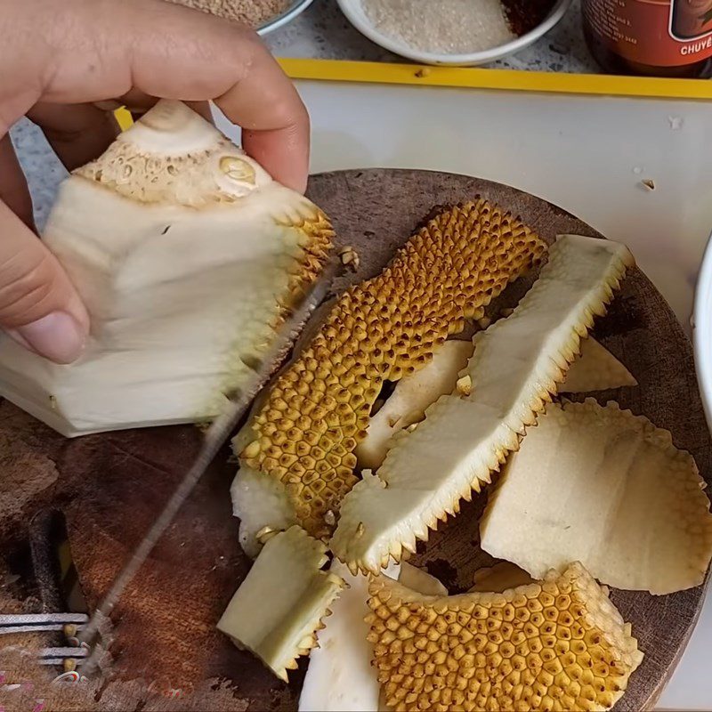 Step 1 Prepare the young jackfruit Fried young jackfruit with fish sauce