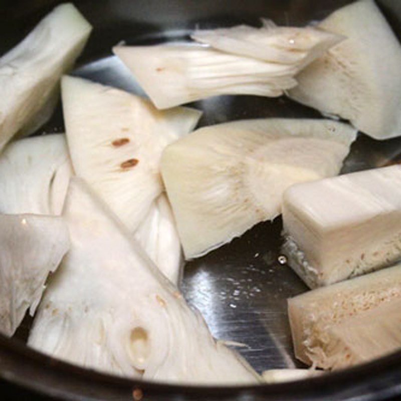 Step 1 Prepare young jackfruit Fried young jackfruit