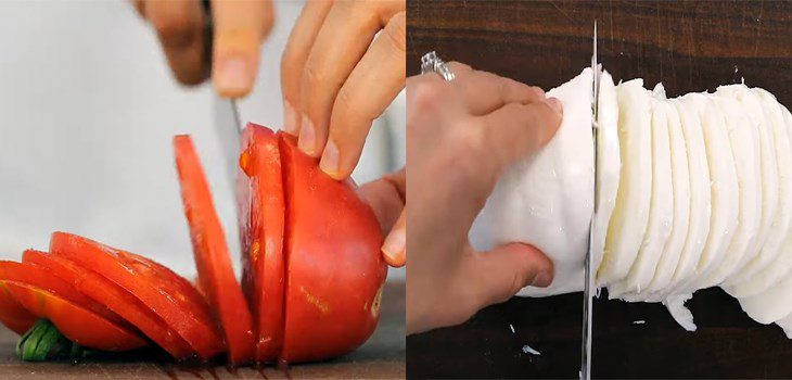 Step 1 Prepare the ingredients for Caprese salad