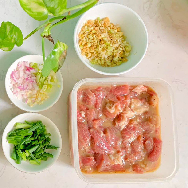 Step 1 Prepare Ingredients for Pork Braised with Turmeric Fermented Rice