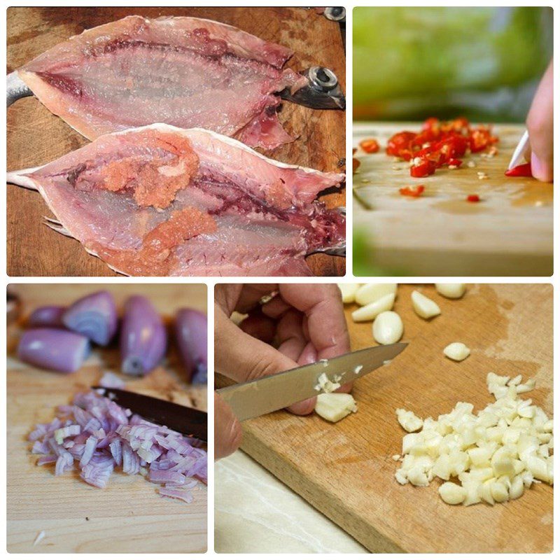 Step 1 Prepare the ingredients for Grilled fish with garlic and chili