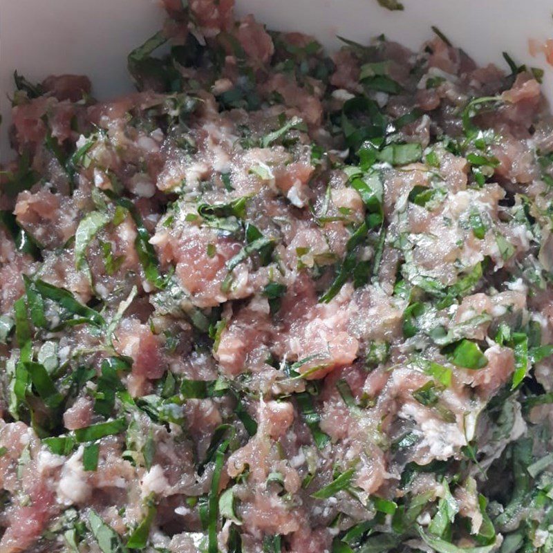 Step 1 Prepare the ingredients for Grilled Minced Pork Wrapped in Betel Leaves using an Air Fryer