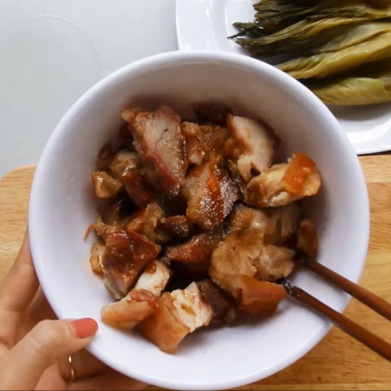 Step 1 Prepare the ingredients for Roasted Pork with Pickled Mustard Greens