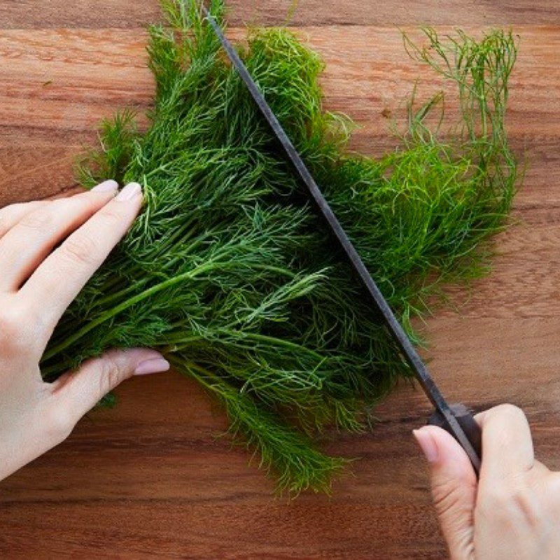 Step 1 Prepare ingredients for Seaweed Dill Mushroom Cake