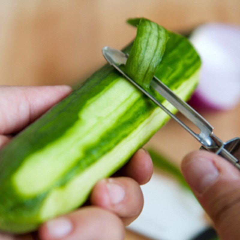 Step 1 Prepare the Ingredients for Green Bean Apple Cucumber Juice