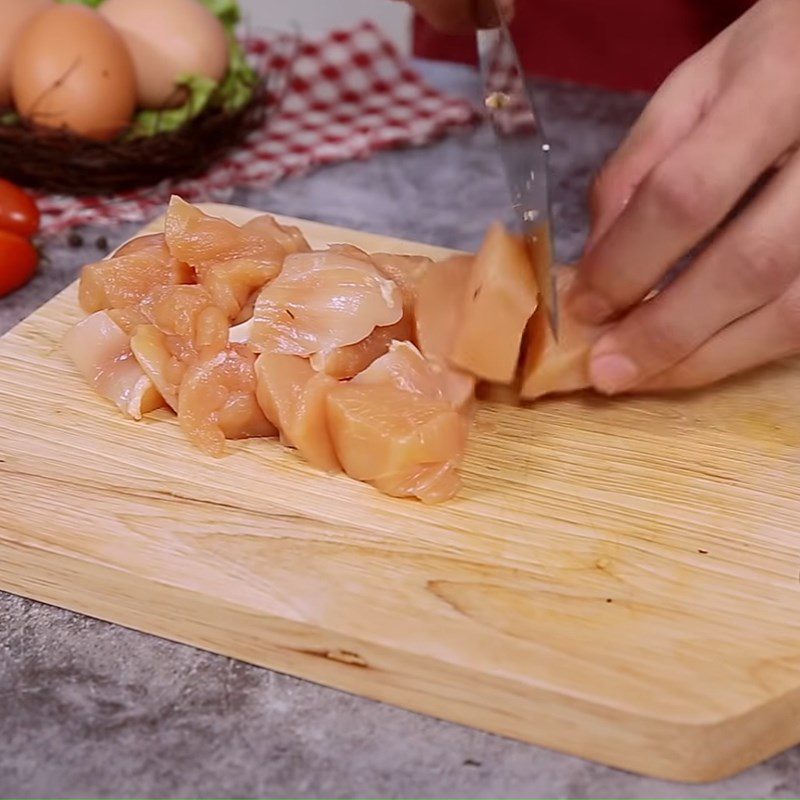 Step 1 Prepare ingredients Fried chicken breast