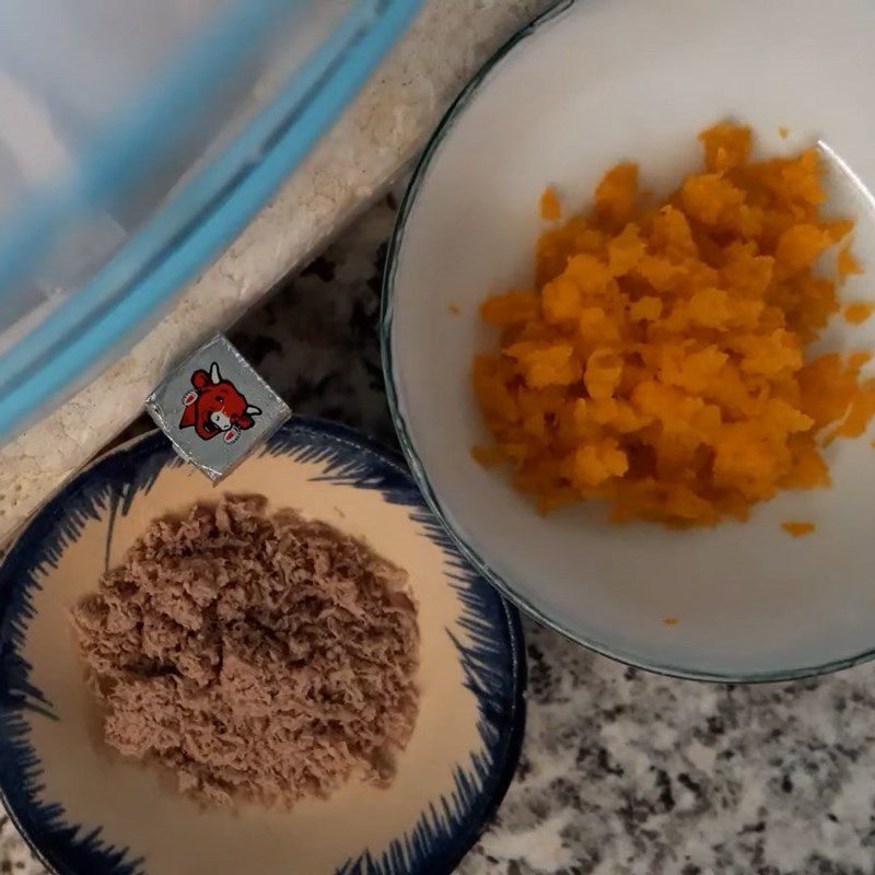 Step 1 Prepare ingredients for Beef cheese pumpkin porridge