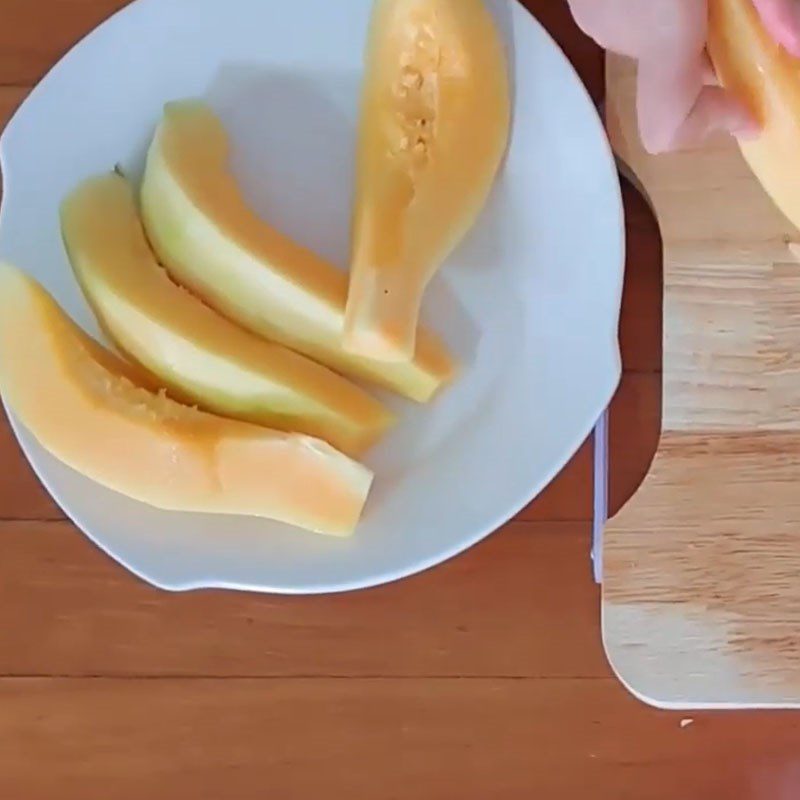 Step 1 Prepare ingredients Stir-fried papaya with garlic