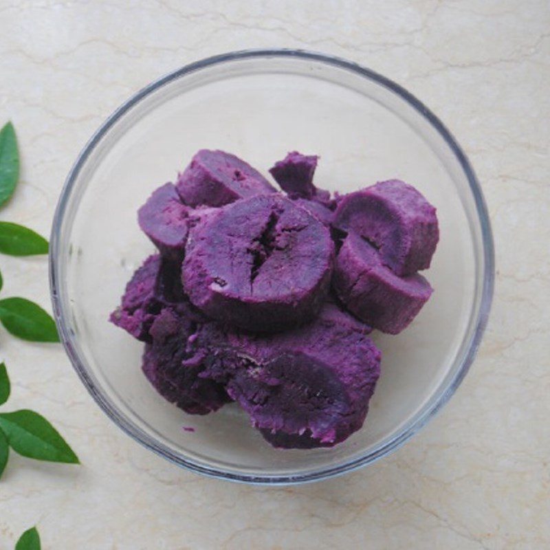 Step 1 Prepare Ingredients for Purple Sweet Potato Cheese Smoothie