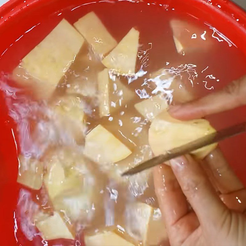 Step 1 Prepare the ingredients for Black Bean Sweet Potato Soup using a rice cooker