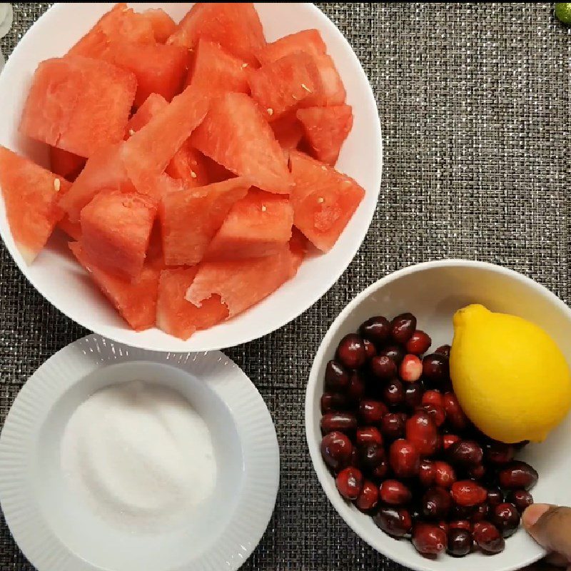 Step 1 Prepare ingredients for Cranberry and Watermelon Juice