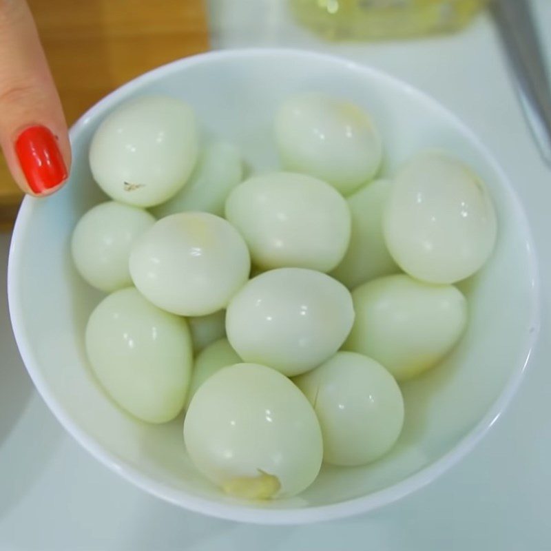 Step 1 Prepare ingredients for White Rice Paper Rolls with Quail Eggs