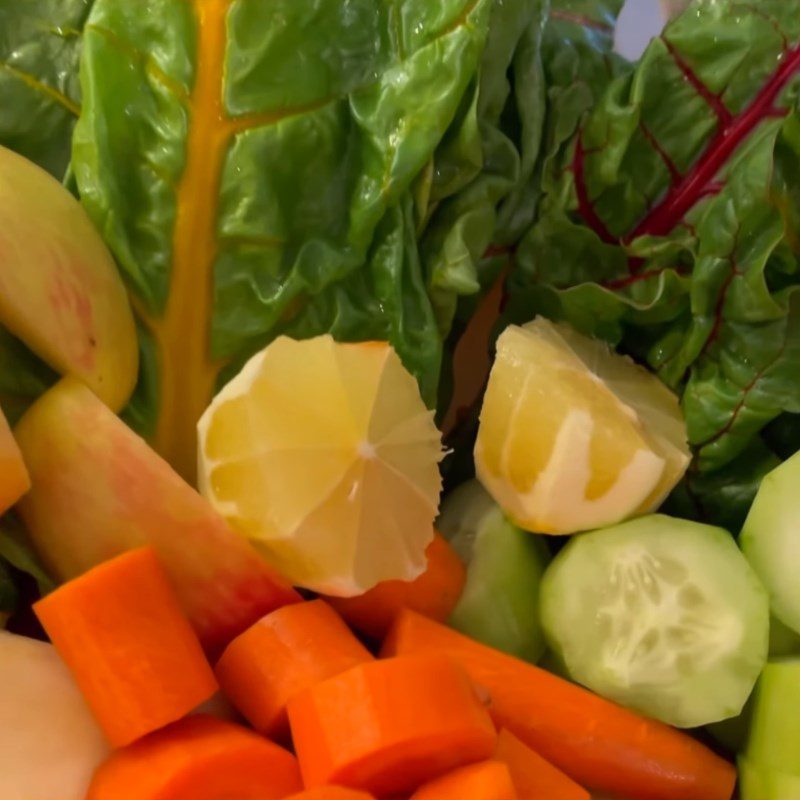 Step 1 Prepare the ingredients for Rainbow chard carrot apple juice