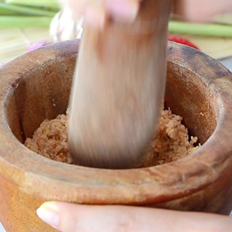 Step 1 Prepare the ingredients for Stir-fried green beans with dried shrimp