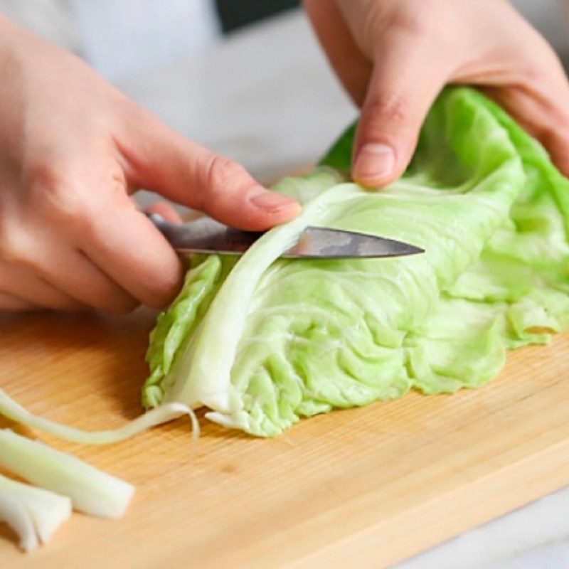 Step 1 Prepare the ingredients for Vegetarian Cabbage Rolls with Tofu