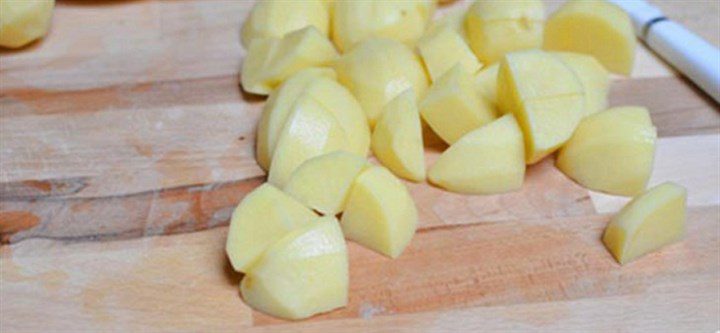 Step 1 Prepare the ingredients Butterfly Pea Flower Cake with Potato Filling