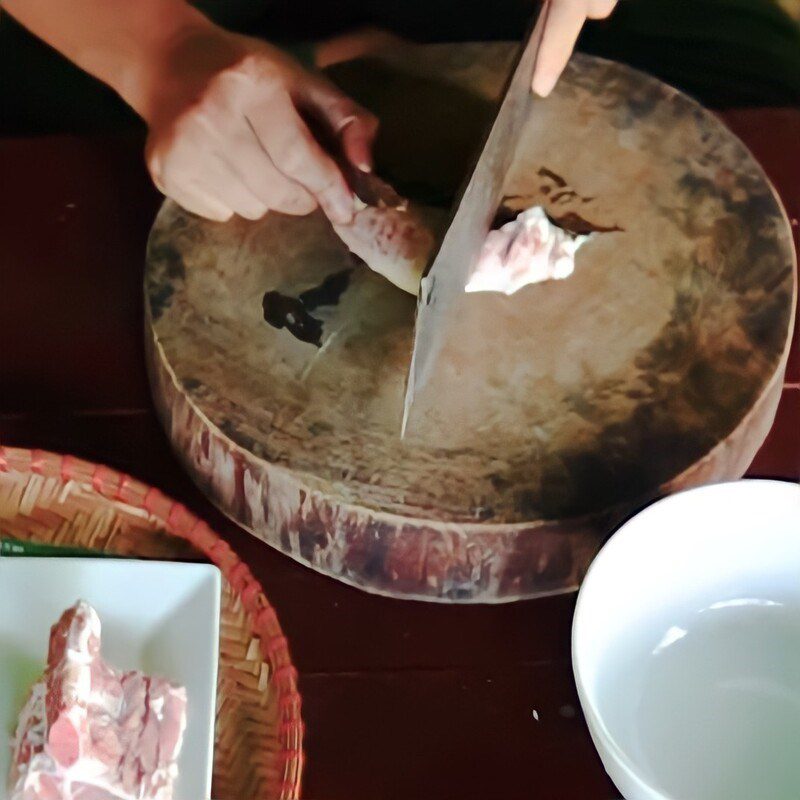 Step 1 Preparing ingredients for grapefruit leaf rolls