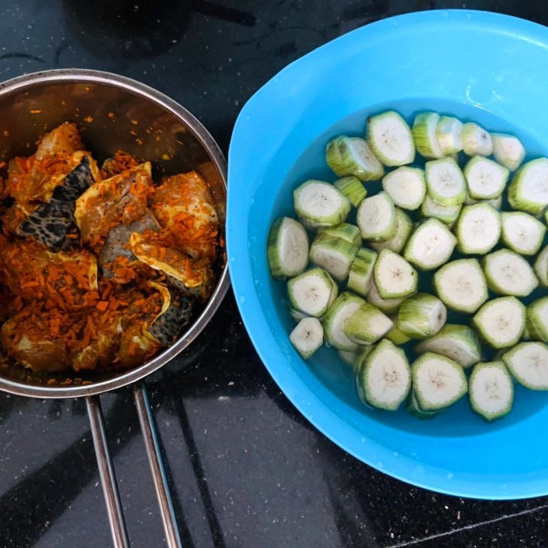 Step 1 Prepare Ingredients How to Cook Grilled Eel with Banana and Tofu