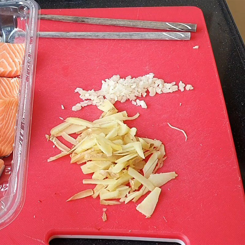 Step 1 Prepare ingredients for Ginger Braised Salmon