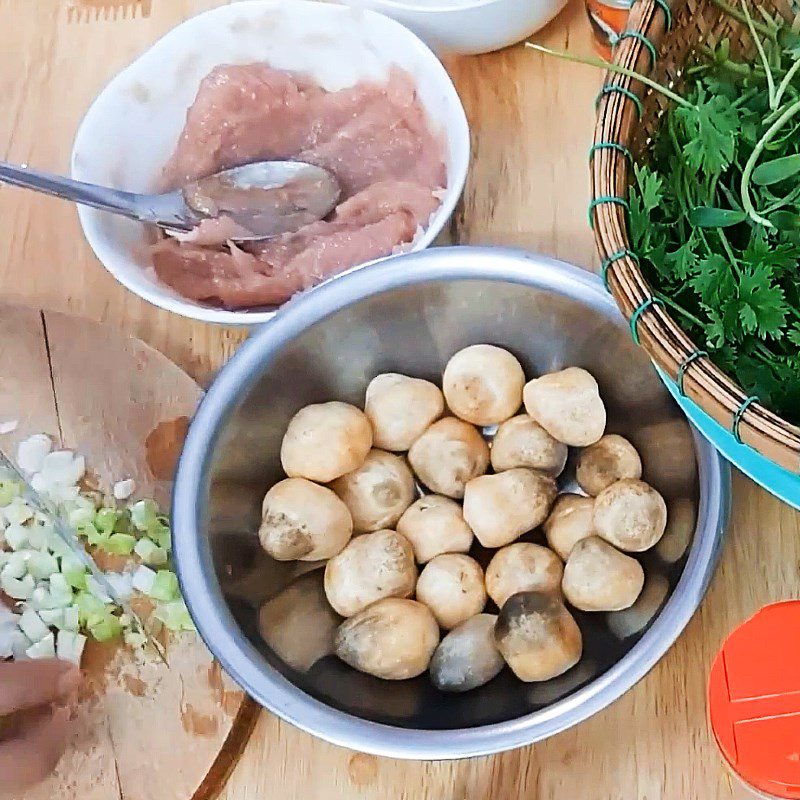 Step 1 Prepare ingredients for Fish Cake Porridge