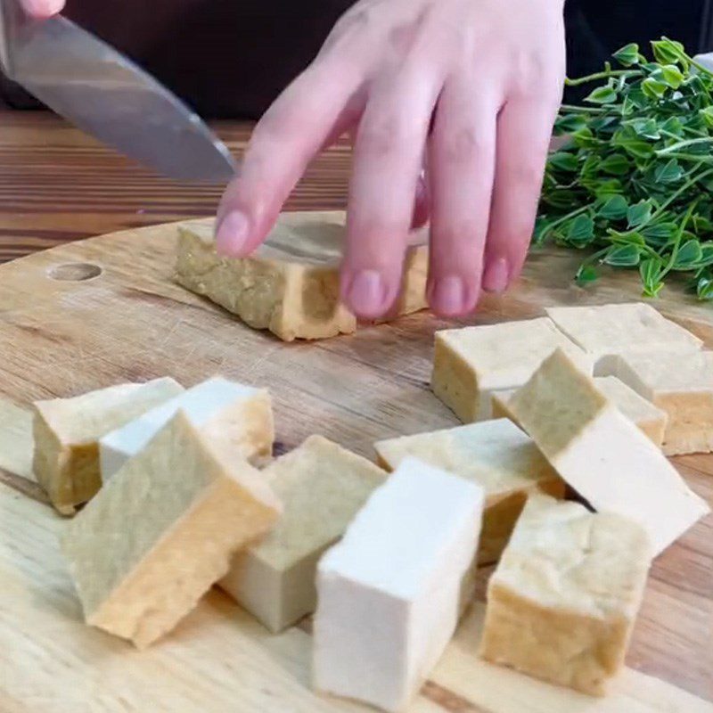 Step 1 Prepare the Ingredients for Salted Fried Tofu (Recipe shared from TikTok Cooking with TasteVN)