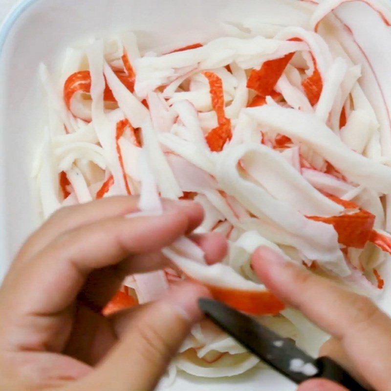 Step 1 Prepare Ingredients for Crab Stick Sushi