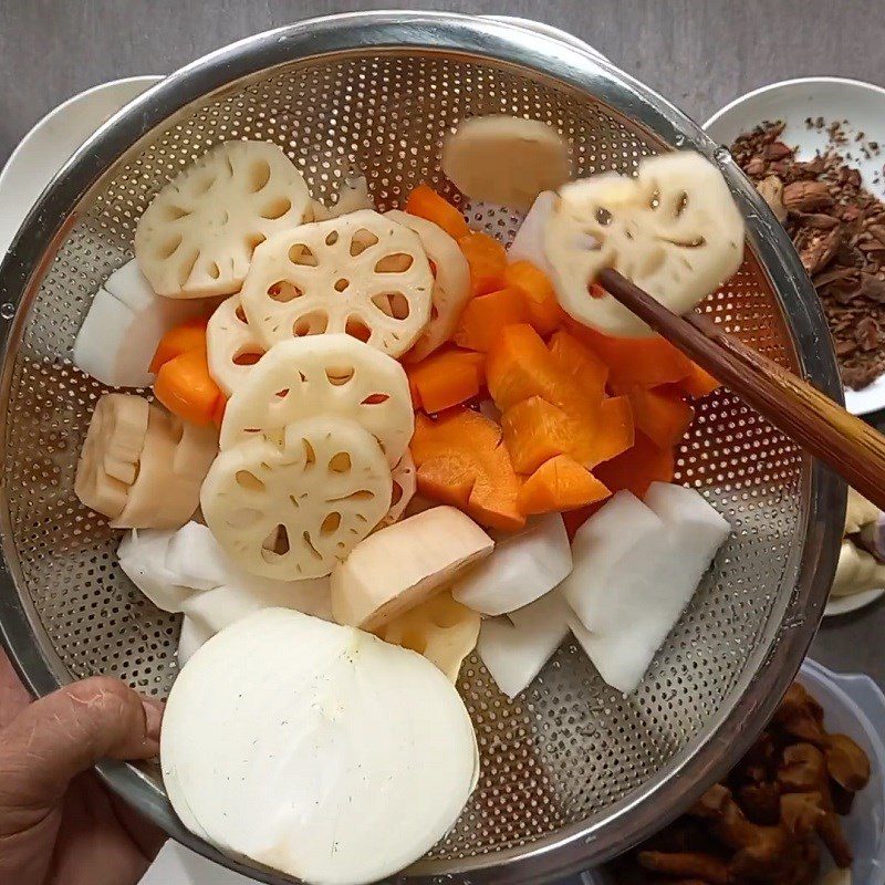 Step 1 Prepare the ingredients for Vegetarian Goat Hotpot