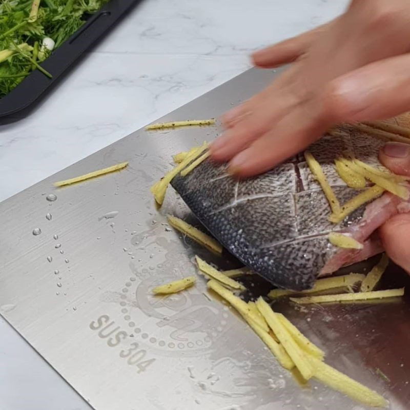 Step 1 Prepare Ingredients and Marinate the Fish for Steamed Ginger Fish