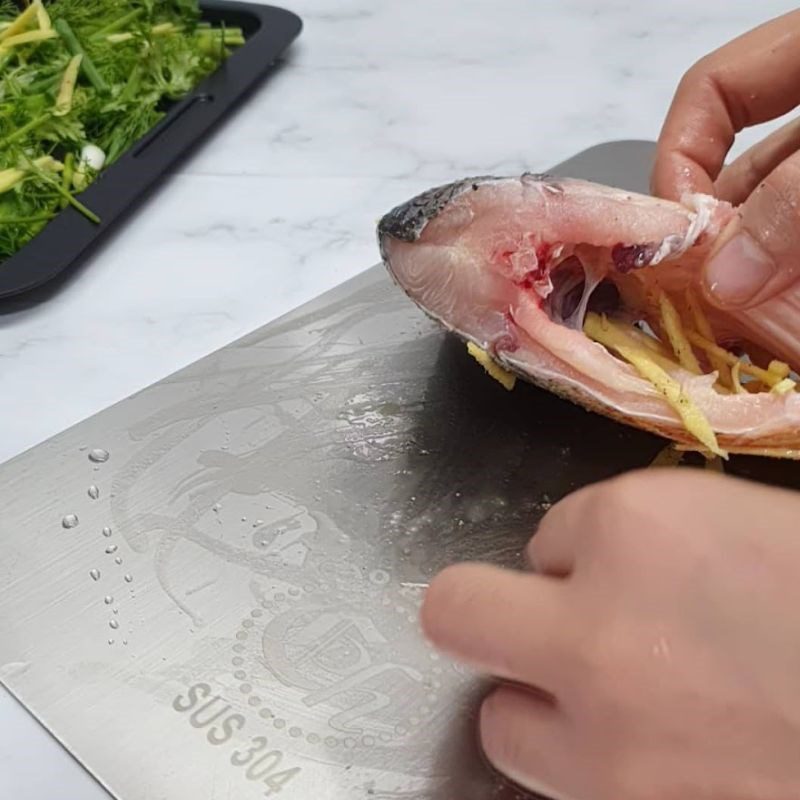 Step 1 Prepare Ingredients and Marinate the Fish for Steamed Ginger Fish