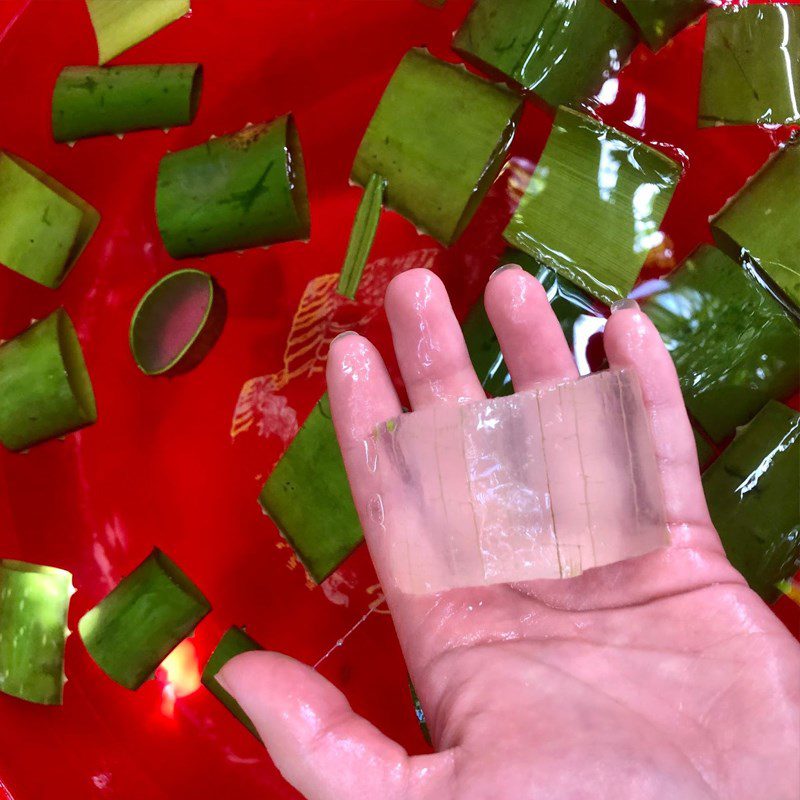 Step 2 Preparing Aloe Vera Aloe Vera and Orange Juice