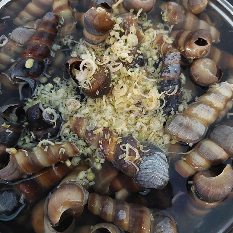 Step 1 Prepare the snails Stir-fried Snails with Coconut (fresh)