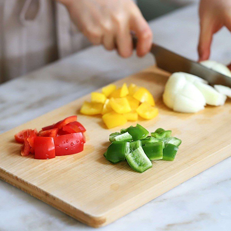 Step 3 Prepare Bell Peppers and Onions Sweet and Sour Ribs